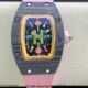 Richard Mille RM 07 Candy Watch with carbon fiber case and enamel dial in candy colors, designed for women.