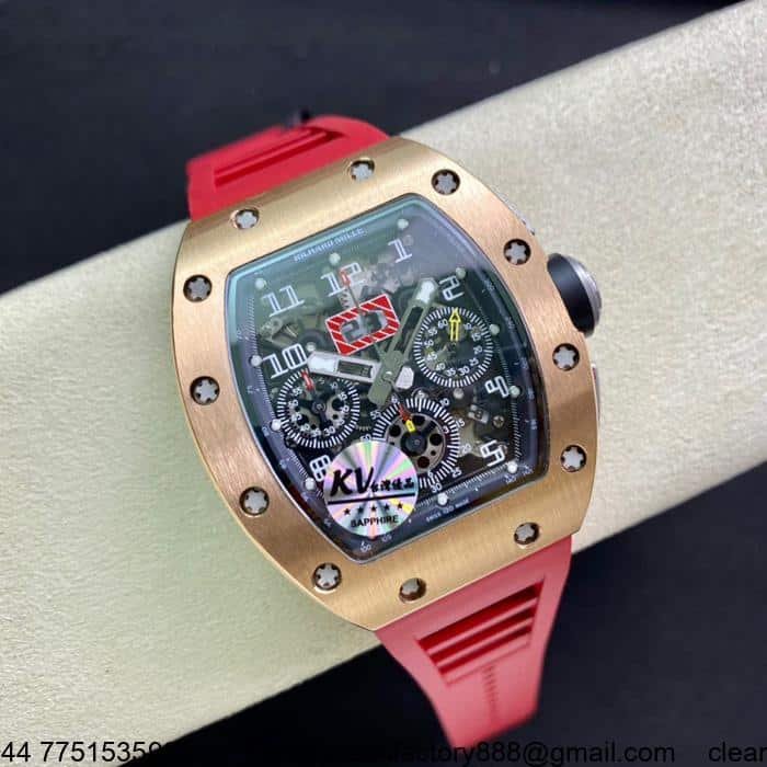 KV Richard Mille RM11-03 Series Flyback Automatic Wrist Watch with titanium steel case and ergonomic design.